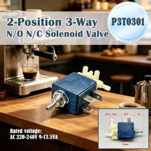 JLT P3T0301 3-Way Electric Solenoid Valve N/C N/O High Pressure AC 220V-240V 230V JLT P3T0301 3-Way Electric Solenoid Valve N/C N/O High Pressure AC 220V-240V 230V
