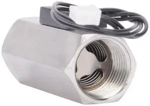 Water Flow Switch Sensor 304 Stainless Steel High Accuracy FS-01 G1/2inch Double Female Thread Water Flow Switch Sensor 304 Stainless Steel High Accuracy FS-01 G1/2inch Double Female Thread