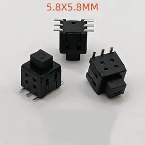 10PCS 5.8X5.8MM Flat head self-locking button switch, vertical patch 6Pin 10PCS 5.8X5.8MM Flat head self-locking button switch, vertical patch 6Pin