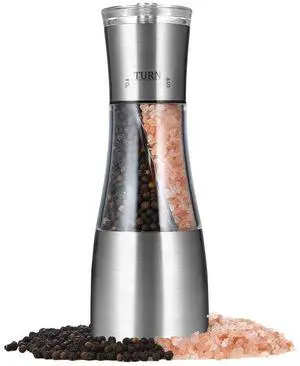 Pepper and Salt Grinder 2 in 1,Dual Mill Shaker with Adjustable Coarseness By Ceramic Rotor, Kitchen Cooking Accessories Pepper and Salt Grinder 2 in 1,Dual Mill Shaker with Adjustable Coarseness By Ceramic Rotor, Kitchen Cooking Accessories