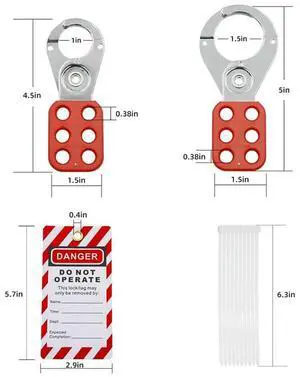 Lockout Tagout Kit -2 Steel Loto Hasps, 10 Lockout Tagout Tag, 10 Nylon Tie, Nylon Bag Lockout Tagout Locks, Durab Lockout Tagout Kit -2 Steel Loto Hasps, 10 Lockout Tagout Tag, 10 Nylon Tie, Nylon Bag Lockout Tagout Locks, Durab