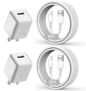iPhone Charger Long 6FT iPhone Charger 2Pack i Phone Cord 6feet USB to Lightning Cable Quick Fast Charging Data Sync Cord USB Wall Charge Block Adapter for I Phone14/13/12/11/XS/XR/X/8/7/5/SE2022/iPad iPhone Charger Long 6FT iPhone Charger 2Pack i Phone Cord 6feet USB to Lightning Cable Quick Fast Charging Data Sync Cord USB Wall Charge Block Adapter for I Phone14/13/12/11/XS/XR/X/8/7/5/SE2022/iPad