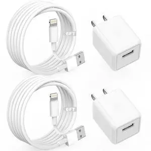 iPhone Charger Cube iPhone Charger Travel 2Pack 6FT Lightning Cable Cord Quick Fast Charging Cord USB Wall Chargers Travel Plug Adapter for iPhone14/13/12/11/10/X/8 Plus/XR/XS Max/7/SE/iPad Airpods iPhone Charger Cube iPhone Charger Travel 2Pack 6FT Lightning Cable Cord Quick Fast Charging Cord USB Wall Chargers Travel Plug Adapter for iPhone14/13/12/11/10/X/8 Plus/XR/XS Max/7/SE/iPad Airpods