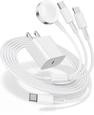 for Watch Charger Fast Charging 3 in 1 Multi Chargers Cable with 20W USB C Charger iWatch Charger Cord 6FT for iWatch Series Ultra 3/2/SE 3/11/10/9/8/7/6/5/4/iPhone17 15 16 Pro Max/14/13/12/11 for Watch Charger Fast Charging 3 in 1 Multi Chargers Cable with 20W USB C Charger iWatch Charger Cord 6FT for iWatch Series Ultra 3/2/SE 3/11/10/9/8/7/6/5/4/iPhone17 15 16 Pro Max/14/13/12/11