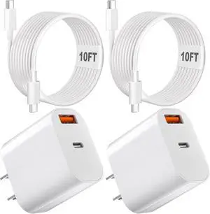 iPhone 17 16 15 Charger Fast Charging 40W Dual Port A/C Phone Charger Fast Charging USB C Wall Charger Block Quick 10FT Type C Charging Cable for iPhone 17/17 Pro Max/17 Air/16 Pro/16e/15 Plus/15 Pro iPhone 17 16 15 Charger Fast Charging 40W Dual Port A/C Phone Charger Fast Charging USB C Wall Charger Block Quick 10FT Type C Charging Cable for iPhone 17/17 Pro Max/17 Air/16 Pro/16e/15 Plus/15 Pro