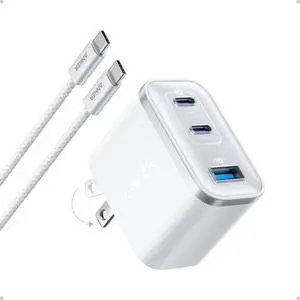 Nano USB C Charger Ultra-Fast 70W Output 3-Port Fast Charger USB C Type C Charger Fast Charging Compact and Stylish for iPhone 17/16 Series MacBook iPad and More(White Cable Included) Nano USB C Charger Ultra-Fast 70W Output 3-Port Fast Charger USB C Type C Charger Fast Charging Compact and Stylish for iPhone 17/16 Series MacBook iPad and More(White Cable Included)