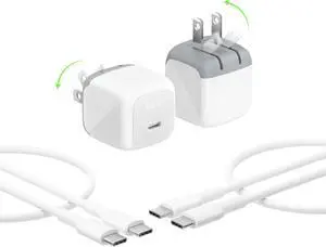 Compact Wall Charger 45W USB-C PD Fast Charging USB-C Cable Included iPhone 17 16 Series Galaxy S26 S25 Series Pixel 10 MacBook iPad AirPods & More - White (2-Pack) Compact Wall Charger 45W USB-C PD Fast Charging USB-C Cable Included iPhone 17 16 Series Galaxy S26 S25 Series Pixel 10 MacBook iPad AirPods & More - White (2-Pack)