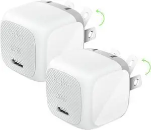 USB C Charger Block 20W (2 Pack) Fast Charging Block Type C Wall Charger Compatible with iPhone 17 Air Pro AirPods Galaxy S26 Google Pixel 10 iPad AirPods etc - White USB C Charger Block 20W (2 Pack) Fast Charging Block Type C Wall Charger Compatible with iPhone 17 Air Pro AirPods Galaxy S26 Google Pixel 10 iPad AirPods etc - White