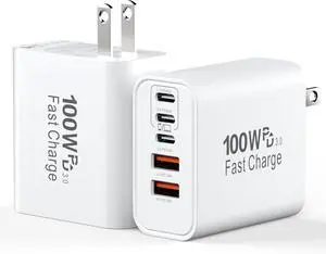 USB C Charging Blocks 100W USB C Wall Super Fast Charger Block Type C iPhone USBC Charger Charging Brick 5-Port Multiport Charger Plug Power Adapter for iPhone 17/16/15/14/13 Pro Max iPad S26 USB C Charging Blocks 100W USB C Wall Super Fast Charger Block Type C iPhone USBC Charger Charging Brick 5-Port Multiport Charger Plug Power Adapter for iPhone 17/16/15/14/13 Pro Max iPad S26