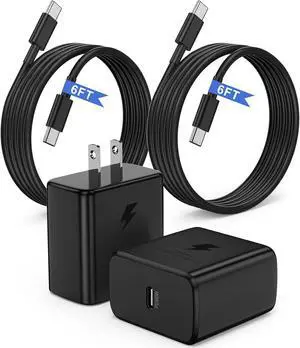 2Pack 60W Super Fast Charger Type C 6ft USB C Wall Charging Block Plug and Long Android Phone Charger Cable Cord for Galaxy S26/S26 Plus/S25/S24 Ultra/S23+/S22/S21/Note 20/iPhone 17 16 15 Pro 2Pack 60W Super Fast Charger Type C 6ft USB C Wall Charging Block Plug and Long Android Phone Charger Cable Cord for Galaxy S26/S26 Plus/S25/S24 Ultra/S23+/S22/S21/Note 20/iPhone 17 16 15 Pro