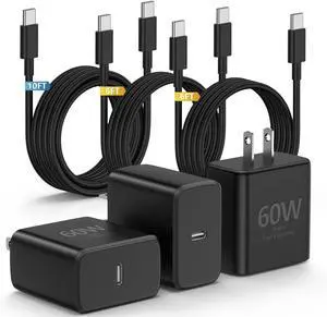 3Pack 60W Super Fast Charger for Galaxy S26 Ultra Type C Charger Fast Charging with 6/6 /10FT Long USB C Cord for Galaxy S26/S26+/S25/S25 Ultra/S25+/S24 Ultra/S23 Ultra/S22 3Pack 60W Super Fast Charger for Galaxy S26 Ultra Type C Charger Fast Charging with 6/6 /10FT Long USB C Cord for Galaxy S26/S26+/S25/S25 Ultra/S25+/S24 Ultra/S23 Ultra/S22