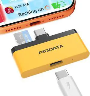 Micro SD Card Reader for iPhone 17/16/15 iPad Android Mac PC Laptop USB C Memory Card Reader Adapter Auto Photo Backup While Charging MFi Photo Stick iXflash Q w/Free App Yellow Micro SD Card Reader for iPhone 17/16/15 iPad Android Mac PC Laptop USB C Memory Card Reader Adapter Auto Photo Backup While Charging MFi Photo Stick iXflash Q w/Free App Yellow