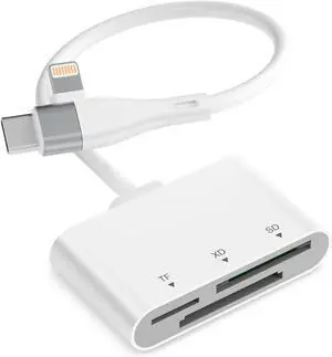 XD Card Reader for iPhone 17 16 15 14 3-in-1 USB-C & Lightning SD Card Adapter for Olympus xD Picture Card Micro SD Reader for MacBook iPad Android Old Camera Photo Transfer XD Card Reader for iPhone 17 16 15 14 3-in-1 USB-C & Lightning SD Card Adapter for Olympus xD Picture Card Micro SD Reader for MacBook iPad Android Old Camera Photo Transfer