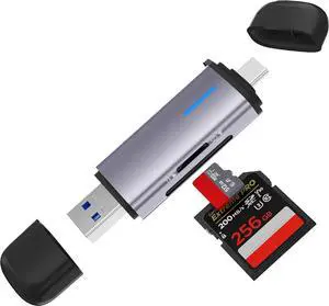 SD Card Reader 2-in-1 USB-C 3.0 sd Card Reader for iPhone Dual Slot Adapter for MicroSD SDHC SDXC Memory Cards Compatible with iPhone 17/16/15 iPad Android Laptops and Computers. SD Card Reader 2-in-1 USB-C 3.0 sd Card Reader for iPhone Dual Slot Adapter for MicroSD SDHC SDXC Memory Cards Compatible with iPhone 17/16/15 iPad Android Laptops and Computers.