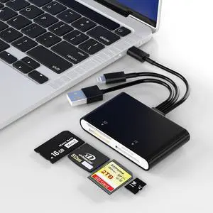 Memory Stick Pro Duo Adapter 4 in 1 SD/TF/MS/XD Card Reader XD Picture Card Reader for USB C/Lightning/USB A Multi-SD Card Reader for iPhone 17/16/15/14/13/12/11/iPad/MAC/Android/Laptop/PC Memory Stick Pro Duo Adapter 4 in 1 SD/TF/MS/XD Card Reader XD Picture Card Reader for USB C/Lightning/USB A Multi-SD Card Reader for iPhone 17/16/15/14/13/12/11/iPad/MAC/Android/Laptop/PC