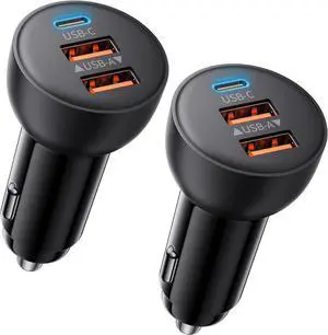 USB C Car Charger 2 Pack 70W 3-Port PD/QC Fast Charging Cigarette Lighter USB Charger Car Phone Adapter Accessories for iPhone 17/Air/16/15/14/13/12 Pro Max iPad Pixel Galaxy S25/S24/S23 Android USB C Car Charger 2 Pack 70W 3-Port PD/QC Fast Charging Cigarette Lighter USB Charger Car Phone Adapter Accessories for iPhone 17/Air/16/15/14/13/12 Pro Max iPad Pixel Galaxy S25/S24/S23 Android