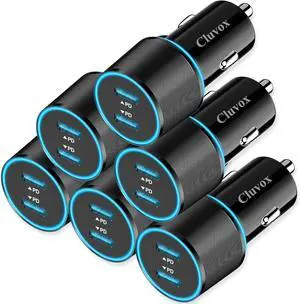 6 Pack 40W USB C Car Charger Fast Charging Dual 20W Type C Port Cigarette Lighter Adapter 12V USBC Plug Accessories Bundle for iPhone 17 16 15 Galaxy S26 S25 Google Pixel 10 Android Phone 6 Pack 40W USB C Car Charger Fast Charging Dual 20W Type C Port Cigarette Lighter Adapter 12V USBC Plug Accessories Bundle for iPhone 17 16 15 Galaxy S26 S25 Google Pixel 10 Android Phone