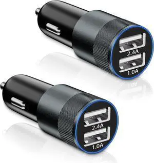USB Car Charger Adapter 2 Pack(3.4A) Fast Car Charger Dual USB Ports Fast Charging Cigarette Lighter Adapter Rapid Plug Car Charger Compatible with iPhone Air/17 Pro Max/16e/16 Pro/15 Plus/14/13/12/11 USB Car Charger Adapter 2 Pack(3.4A) Fast Car Charger Dual USB Ports Fast Charging Cigarette Lighter Adapter Rapid Plug Car Charger Compatible with iPhone Air/17 Pro Max/16e/16 Pro/15 Plus/14/13/12/11