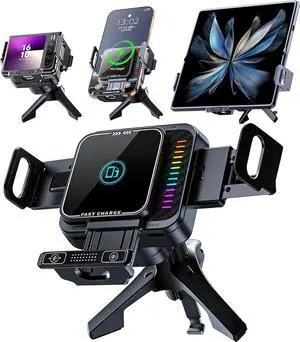 Wireless Car Charger 15W Wireless Charging & 66W Type-C Fast Charging Car Phone Holder Mount for iPhone 17/16/15/14/13 iPads Galaxy Z Fold/Flip S25/S24/S23 Google Phone Wireless Car Charger 15W Wireless Charging & 66W Type-C Fast Charging Car Phone Holder Mount for iPhone 17/16/15/14/13 iPads Galaxy Z Fold/Flip S25/S24/S23 Google Phone