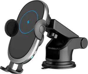 Auto Clamping Phone Mount | Intelligent Qi Wireless Charging Cradle for CarPlay & Android | Ultra Stable Heavy Duty Dash & Windshield Clip for Pixel & Cell Phones Auto Clamping Phone Mount | Intelligent Qi Wireless Charging Cradle for CarPlay & Android | Ultra Stable Heavy Duty Dash & Windshield Clip for Pixel & Cell Phones