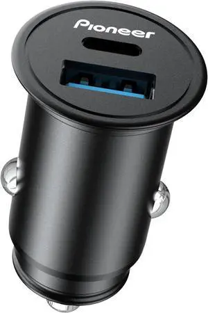 Pioneer 20W USB-C Car Charger Dual Port Fast Car Charger with USB-C Power Delivery & 18W USB-A 2-Port Cigarette Lighter Adapter for iPhone Android Pioneer 20W USB-C Car Charger Dual Port Fast Car Charger with USB-C Power Delivery & 18W USB-A 2-Port Cigarette Lighter Adapter for iPhone Android