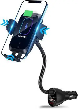 Wireless Car Charger Mount Car Cigarette Lighter 15W Qi Fast Charging Auto-Clamping Dual QC 3.0 Port Air Vent Car Charger Phone Holder for iPhone 13 Pro Max/12/11/XR/X/8 S21/S20/S10/9/8 Wireless Car Charger Mount Car Cigarette Lighter 15W Qi Fast Charging Auto-Clamping Dual QC 3.0 Port Air Vent Car Charger Phone Holder for iPhone 13 Pro Max/12/11/XR/X/8 S21/S20/S10/9/8