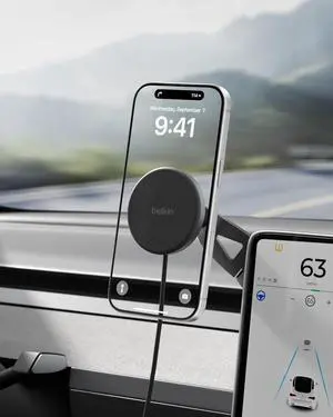 Tesla Phone Mount Magnetic Wireless Car Mount for EV (Strong Magnet) w/ 3.3ft USB C Cable Qi2 MagSafe Compatible Fast Charging for iPhone 17/16/15 Model 3 Model Y etc. - Tesla Accessories Tesla Phone Mount Magnetic Wireless Car Mount for EV (Strong Magnet) w/ 3.3ft USB C Cable Qi2 MagSafe Compatible Fast Charging for iPhone 17/16/15 Model 3 Model Y etc. - Tesla Accessories