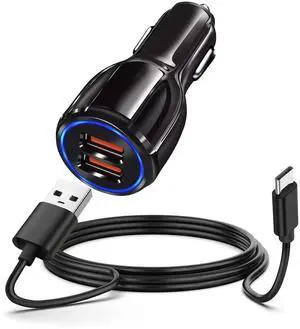 Fast USB Car Type C Charger 30W Adapter for Moto G Power 2025/G Stylus/G Play/G Pure Edge Motorola One 5G Ace/Razr Carplay Cable for iPhone 16E 16 15 Pro Charging Galaxy & More Android Phone Fast USB Car Type C Charger 30W Adapter for Moto G Power 2025/G Stylus/G Play/G Pure Edge Motorola One 5G Ace/Razr Carplay Cable for iPhone 16E 16 15 Pro Charging Galaxy & More Android Phone