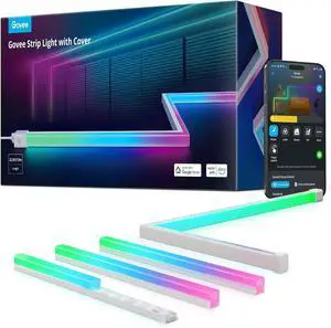 RGBIC LED Strip Lights 32.8ft with Covers Smart Lights Work with Alexa and Google Assistant LED Diffuser Channel with LED Lights for Bedroom Skirting Lines Studio Cabinet RGBIC LED Strip Lights 32.8ft with Covers Smart Lights Work with Alexa and Google Assistant LED Diffuser Channel with LED Lights for Bedroom Skirting Lines Studio Cabinet