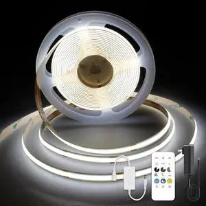 COB LED Strip Lights 9.84ft White LED Light Strip 6000K DC24V Tape Light CRI93+ Bluetooth App Control Dimmable LED Strips for Bedroom Cabinet Living Room. COB LED Strip Lights 9.84ft White LED Light Strip 6000K DC24V Tape Light CRI93+ Bluetooth App Control Dimmable LED Strips for Bedroom Cabinet Living Room.