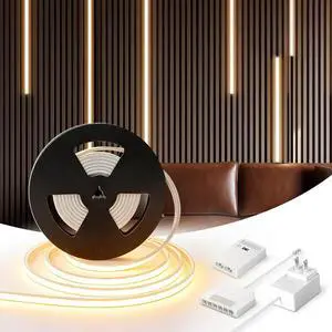 LED Strip Lights for Slat Wall Recessed 16.4ft Smart Dimmable | 2700K-6500K CRI90+ Dot-Free Silicone Strip Cuttable UL Listed for Wood Panel Under Cabinet Recessed Bedroom Kitchen LED Strip Lights for Slat Wall Recessed 16.4ft Smart Dimmable | 2700K-6500K CRI90+ Dot-Free Silicone Strip Cuttable UL Listed for Wood Panel Under Cabinet Recessed Bedroom Kitchen