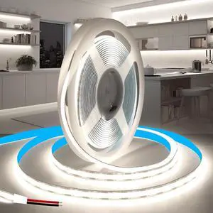 COB LED Strip Lights 16.4ft/5m 12V LED Light Strip Daylight White 6000K Under Cabinet Lighting Super Bright Flexible Tape Lights for Bedroom Mirror Kitchen Living Room(Power Supply Not Included) COB LED Strip Lights 16.4ft/5m 12V LED Light Strip Daylight White 6000K Under Cabinet Lighting Super Bright Flexible Tape Lights for Bedroom Mirror Kitchen Living Room(Power Supply Not Included)