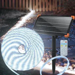 50Ft Solar Strip Lights Outdoor Waterproof Remote for Garden | Auto ON/Off Timer Remote Control Self-Adhesive Solar Lights Strip for Patio WalkwayDecor Cool White 50Ft Solar Strip Lights Outdoor Waterproof Remote for Garden | Auto ON/Off Timer Remote Control Self-Adhesive Solar Lights Strip for Patio WalkwayDecor Cool White