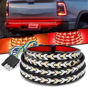 Truck Tailgate Light Strip 60Inch Arrow 540 LED with Red Running Brake Lights Amber Turn Signals Strobe Lights Truck Tailgate Light Strip 60Inch Arrow 540 LED with Red Running Brake Lights Amber Turn Signals Strobe Lights