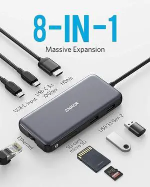 555 USB-C Hub (8-in-1) with USB-C to DisplayPort Adapter 555 USB-C Hub (8-in-1) with USB-C to DisplayPort Adapter