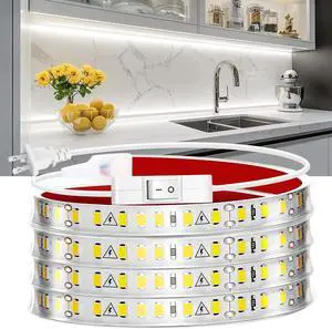 Under Cabinet Strip Lighting Plug in 72in Ultra Bright Small LED Light Bar 6000K Cool White 110V-120V Wired Lights for Kitchen Cabinet Counter Workbench Desk Closet Shelf Indoor Under Cabinet Strip Lighting Plug in 72in Ultra Bright Small LED Light Bar 6000K Cool White 110V-120V Wired Lights for Kitchen Cabinet Counter Workbench Desk Closet Shelf Indoor