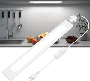 Under Cabinet Lighting Plug in 14 Inch Linkable Ultra Bright LED Light Bar Renter Friendly Lamp Wired Indoor Lights for Kitchen Cabinet Counter Workbench Desk Shelf Cool White Under Cabinet Lighting Plug in 14 Inch Linkable Ultra Bright LED Light Bar Renter Friendly Lamp Wired Indoor Lights for Kitchen Cabinet Counter Workbench Desk Shelf Cool White