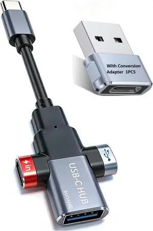 Small USB C HUB for Laptop 60W Fast Charging and 480Mbps Data Transfer USB C Docking Station USB C Splitter USB C Dongle for MacBook Pro iMac iPhone 17 XPS. 2-piece Set Small USB C HUB for Laptop 60W Fast Charging and 480Mbps Data Transfer USB C Docking Station USB C Splitter USB C Dongle for MacBook Pro iMac iPhone 17 XPS. 2-piece Set