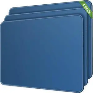 3-Pack Mouse Pads 30% Larger Surface 8.5 x 11 in Navy Blue | Anti-Fray Stitched Edges Non-Slip Rubber Base 3-Pack Value Set Stylish Pattern Design Office & Home Use 3-Pack Mouse Pads 30% Larger Surface 8.5 x 11 in Navy Blue | Anti-Fray Stitched Edges Non-Slip Rubber Base 3-Pack Value Set Stylish Pattern Design Office & Home Use