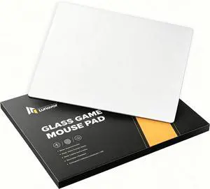 Glass Gaming Mouse Pad 5.0 Nano Etched Surface Custom PU Non Slip Base Esports Level Speed & Precision Tempered Glass Waterproof & Durable 410mm*310mm Multi-Use Sizes (White) Glass Gaming Mouse Pad 5.0 Nano Etched Surface Custom PU Non Slip Base Esports Level Speed & Precision Tempered Glass Waterproof & Durable 410mm*310mm Multi-Use Sizes (White)