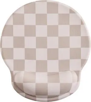 Beige Khaki Checkered Mouse Pad with Gel Wrist Rest Wrist Support Ergonomic Desk Accessories for Women Office Laptop Gaming Decor Cute Aesthetic Check Design Beige Khaki Checkered Mouse Pad with Gel Wrist Rest Wrist Support Ergonomic Desk Accessories for Women Office Laptop Gaming Decor Cute Aesthetic Check Design