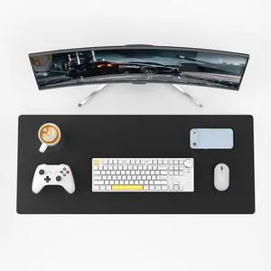 31.5x11.8Large Glass Mouse Pads Sandblasted Surface Glass Mouse pad Gaming with Non-Slip Base Hard Mouse Pad Smooth & Durable Black Mousepad for Office Gaming Home (Black) 31.5x11.8Large Glass Mouse Pads Sandblasted Surface Glass Mouse pad Gaming with Non-Slip Base Hard Mouse Pad Smooth & Durable Black Mousepad for Office Gaming Home (Black)