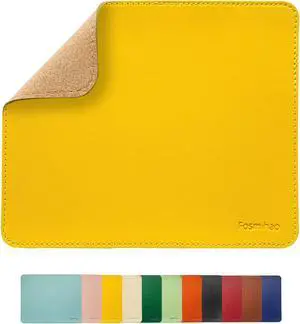 Leather Mouse Pad - Wood Mouse Pad Double Side Mouse Pad with Stitched Edge Waterproof Ultra Thin Mouse Pad for Computers Laptop Office & Home 10.2 x 8.3 Inch 1 Pack (Yellow) Leather Mouse Pad - Wood Mouse Pad Double Side Mouse Pad with Stitched Edge Waterproof Ultra Thin Mouse Pad for Computers Laptop Office & Home 10.2 x 8.3 Inch 1 Pack (Yellow)