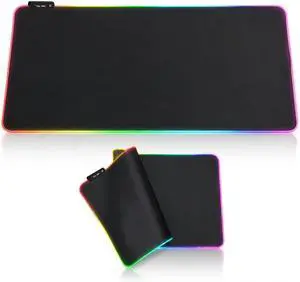 RGB Mouse Pad 35.4×15.7 Inches Extended LED Mouse Pad with 14 Lighting Modes Gaming Desk Mat PC Gaming Accessories Large Keyboard Pad with Non-Slip Rubber Base. RGB Mouse Pad 35.4×15.7 Inches Extended LED Mouse Pad with 14 Lighting Modes Gaming Desk Mat PC Gaming Accessories Large Keyboard Pad with Non-Slip Rubber Base.