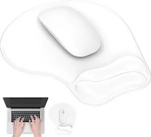 Gel Mouse Pad with Wrist Rest Ergonomic Comfortable Computer Wrist Support for Laptop Pain Relief Mousepad with Non-Slip PU Base for Office & Home Clear Gel Mouse Pad with Wrist Rest Ergonomic Comfortable Computer Wrist Support for Laptop Pain Relief Mousepad with Non-Slip PU Base for Office & Home Clear