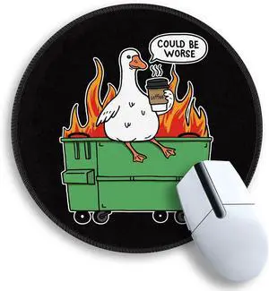 Funny Goose Mouse Pad - 8.6 Inch Round Non-Slip Office Desk Mat Cute Humorous Gift for Coworkers Boss Premium Stitched Washable Mousepad for Computer Laptop Office Desk Accessories Funny Goose Mouse Pad - 8.6 Inch Round Non-Slip Office Desk Mat Cute Humorous Gift for Coworkers Boss Premium Stitched Washable Mousepad for Computer Laptop Office Desk Accessories
