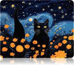 Mouse Pad 12 x 10 in Van Gogh Style Cat Theme Computer Mouse Pad for Desk Premium-Textured Non-Slip Rubber Stitched Edges Waterproof Square Mouse Mat for Gaming Work Wireless Mice Mouse Pad 12 x 10 in Van Gogh Style Cat Theme Computer Mouse Pad for Desk Premium-Textured Non-Slip Rubber Stitched Edges Waterproof Square Mouse Mat for Gaming Work Wireless Mice