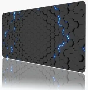 Blue Honeycomb Mouse Pad XXL 35.4x15.7 Big Gaming Mousepad Geometric Hexagon Large Extended Mouse Mat Non-Slip Rubber Base Waterproof with Stitched Edges for Gaming Office Home Blue Honeycomb Mouse Pad XXL 35.4x15.7 Big Gaming Mousepad Geometric Hexagon Large Extended Mouse Mat Non-Slip Rubber Base Waterproof with Stitched Edges for Gaming Office Home