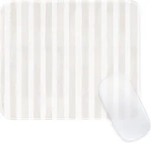 Square Cute Striped Mouse Pad with Stitched Edge Premium Waterproof Cloth Aesthetic Small Mouse Mat Non-Slip Rubber Base Simple Funny Mousepad Desk Accessories Beige and White Square Cute Striped Mouse Pad with Stitched Edge Premium Waterproof Cloth Aesthetic Small Mouse Mat Non-Slip Rubber Base Simple Funny Mousepad Desk Accessories Beige and White