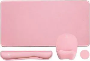 Keyboard Wrist Rest Large Mouse Pad Wrist Support for Computer 4 in 1 Memory Foam Keyboard Pad Desk Mat Ergonomic Hand Rest Wrist Cushion for Home Office Gaming-Pink Keyboard Wrist Rest Large Mouse Pad Wrist Support for Computer 4 in 1 Memory Foam Keyboard Pad Desk Mat Ergonomic Hand Rest Wrist Cushion for Home Office Gaming-Pink